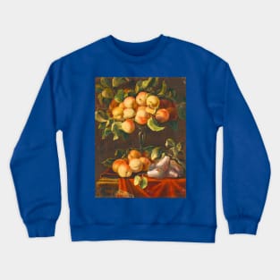 Still Life with Fruit and Glass Tazzas by Carlo Manieri Crewneck Sweatshirt